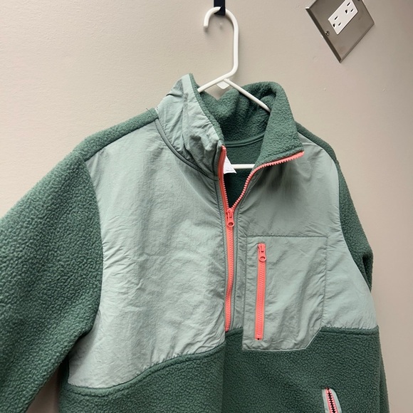 Te Verde Green Fleece 1/2 Zip Pullover Jacket - Picture 2 of 4